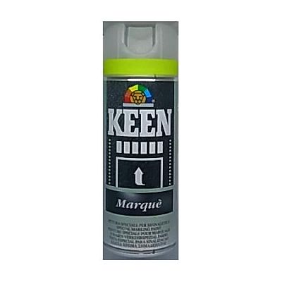 PEINTURE FLUO JAUNE VIF DE SIGNALISATION KEEN 520 ml