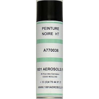 PEINTURE HAUTE TEMPERATURE 600°C NOIR MAT PROFESSIONEL 650 ml